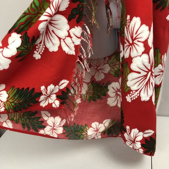 VTG Koko Knot Women's Sarong Hibiscus Tropical Scarf Shawl Beach Cover Wrap - Picture 7 of 16